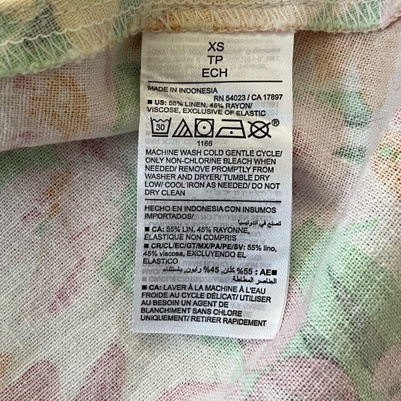 NWT Old Navy Linen Blend Pink/Orange Floral Fit & Flare Cami Mini Dress Size XS - Picture 13 of 16